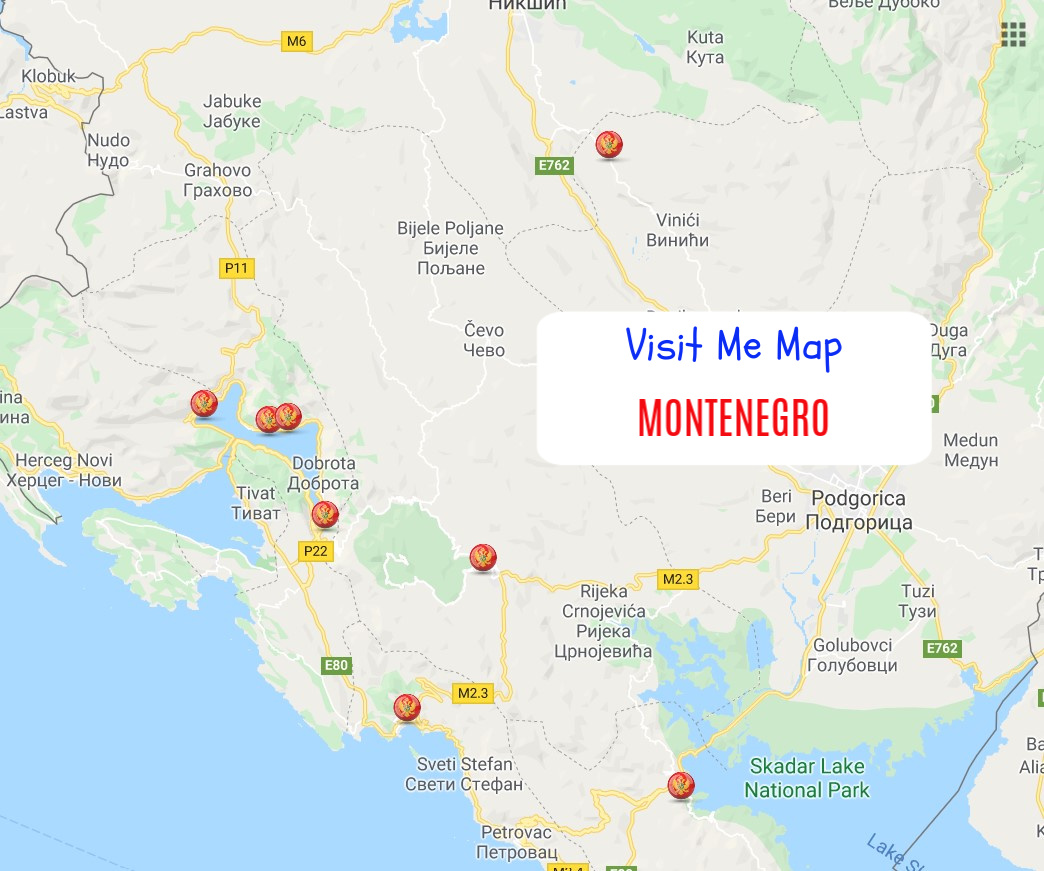 Visit Me Map: Montenegro